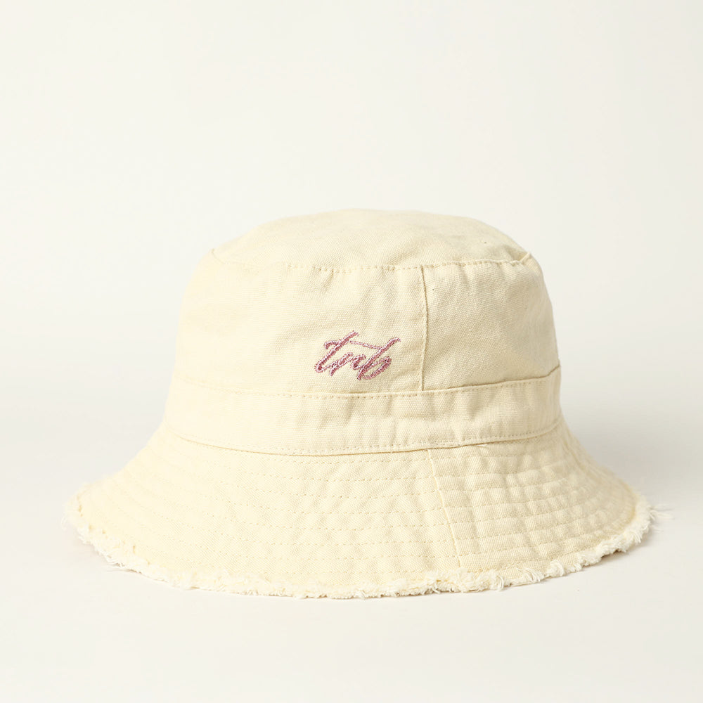 GIRLS TRB CREAM FRILL COTTON TWILL BUCKET HAT