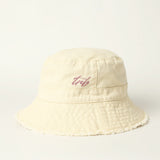 GIRLS TRB CREAM FRILL COTTON TWILL BUCKET HAT