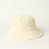 GIRLS TRB CREAM FRILL COTTON TWILL BUCKET HAT