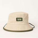 BOYS TRB OLIVE &amp; STONE REVERSIBLE BUCKET HAT (DRAWSTRING DETAIL)