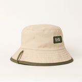 BOYS TRB OLIVE &amp; STONE REVERSIBLE BUCKET HAT (DRAWSTRING DETAIL)