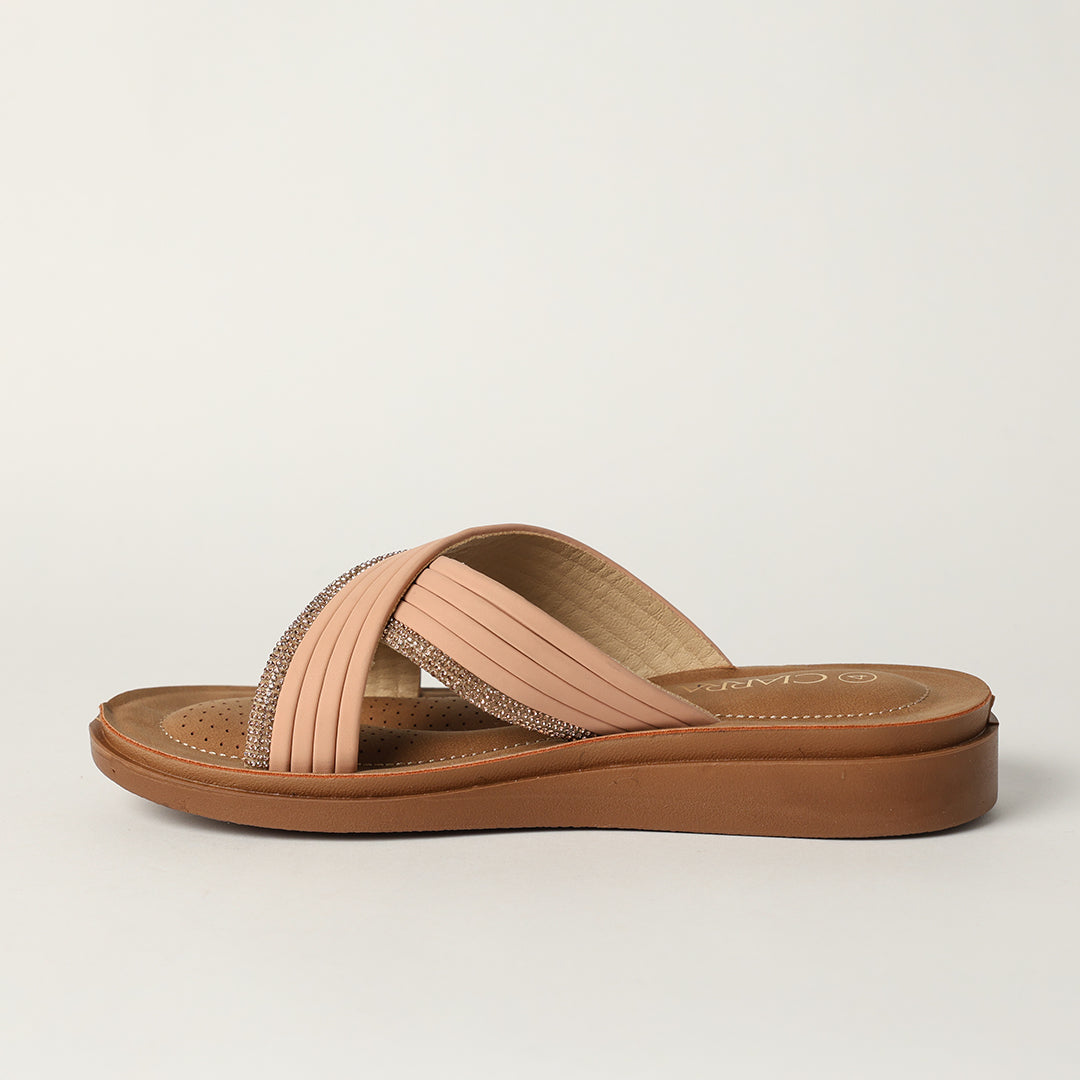 LADIES CIARRA MINK CROSSOVER COMFORT SANDAL