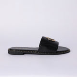 Black Push In Sandal