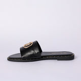 Black Push In Sandal