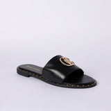 Black Push In Sandal