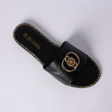 Black Push In Sandal