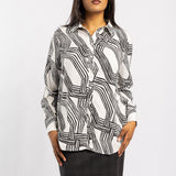 BLACK/WHITE LONG SLEEVE SHIRT