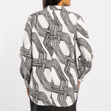 BLACK/WHITE LONG SLEEVE SHIRT