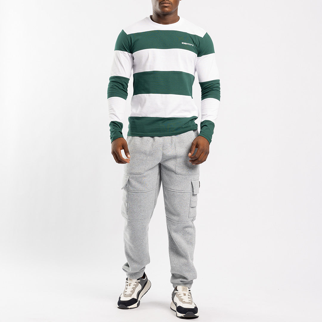 GREEN STRIPE L/S T-SHIRT