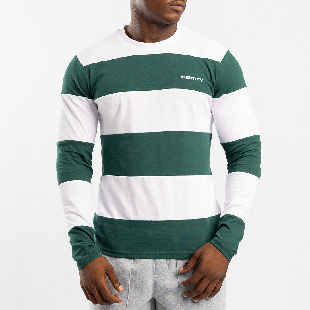 GREEN STRIPE L/S T-SHIRT