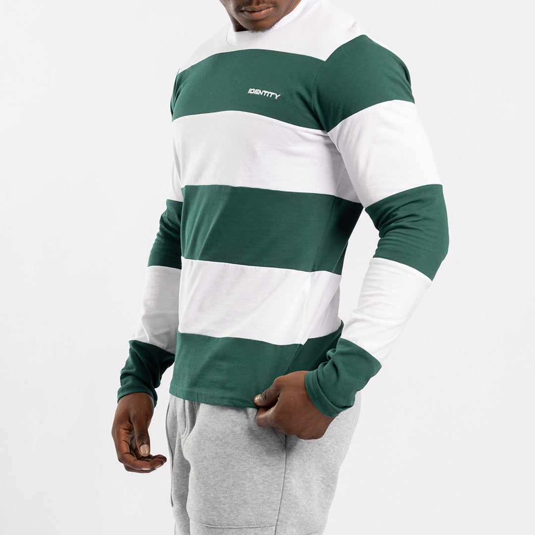 GREEN STRIPE L/S T-SHIRT