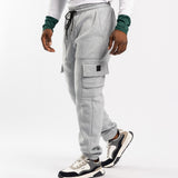 LT.GREY BRUSHED FLEECE UTILITY JOGGER