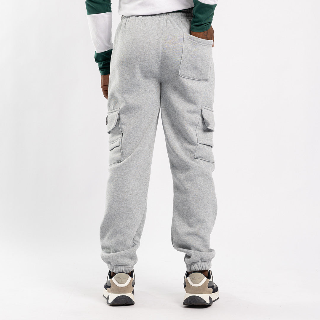 LT.GREY BRUSHED FLEECE UTILITY JOGGER