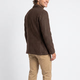 MENS ZAFF CHOC MELANG  SHACKET WITH BUTTONS