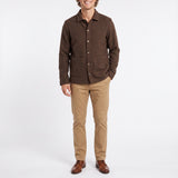 MENS ZAFF CHOC MELANG  SHACKET WITH BUTTONS