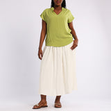 LADIES ALORA BLACK PLAIN VISCOSE BLOUSE
