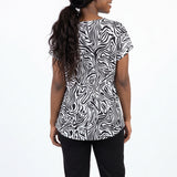 LADIES ALORA BLACK PLAIN VISCOSE BLOUSE
