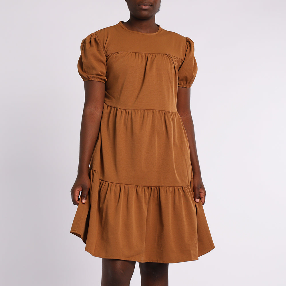 LADIES ALORA TBC PLAIN TIERED DRESS