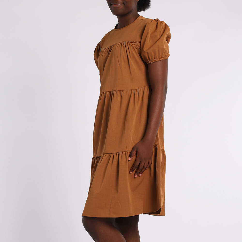 LADIES ALORA TBC PLAIN TIERED DRESS