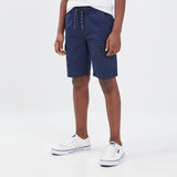 NAVY WOVEN SHORT