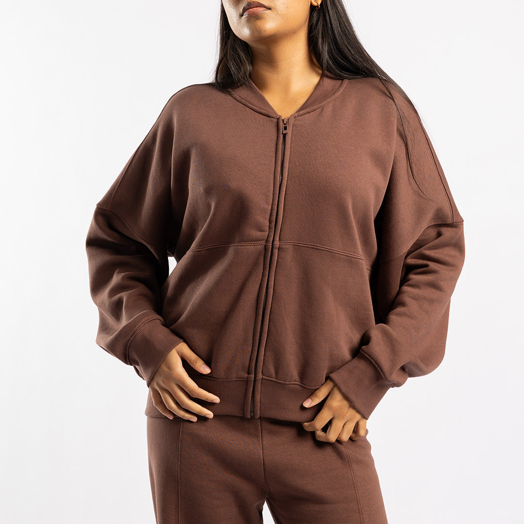 BROWN LONG SLEEVE JACKET