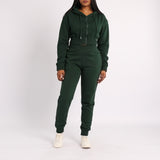 GREEN LONG SLEEVE CROP JACKET