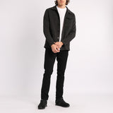 BLACK MELTON SHACKET (ASYMETRIC POCKET)