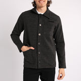 BLACK MELTON SHACKET (ASYMETRIC POCKET)