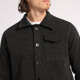 BLACK MELTON SHACKET (ASYMETRIC POCKET)