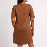 CHOC SUEDE SHORT SLEEVE DRESS