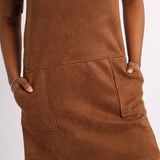 CHOC SUEDE SHORT SLEEVE DRESS