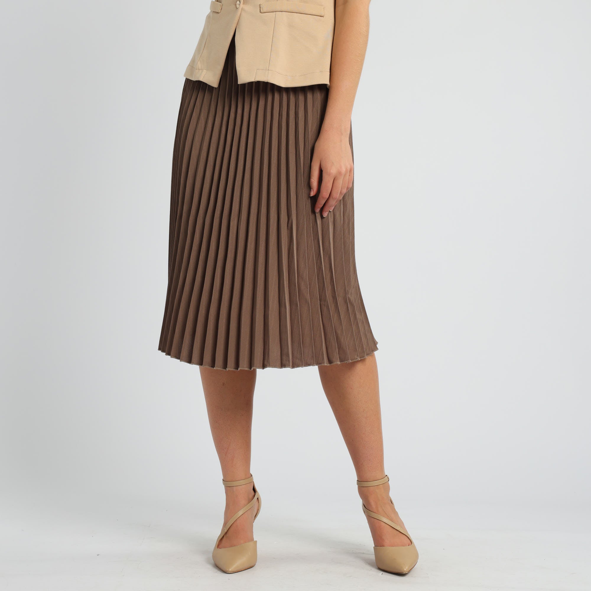 LADIES TAUPE SKIRT