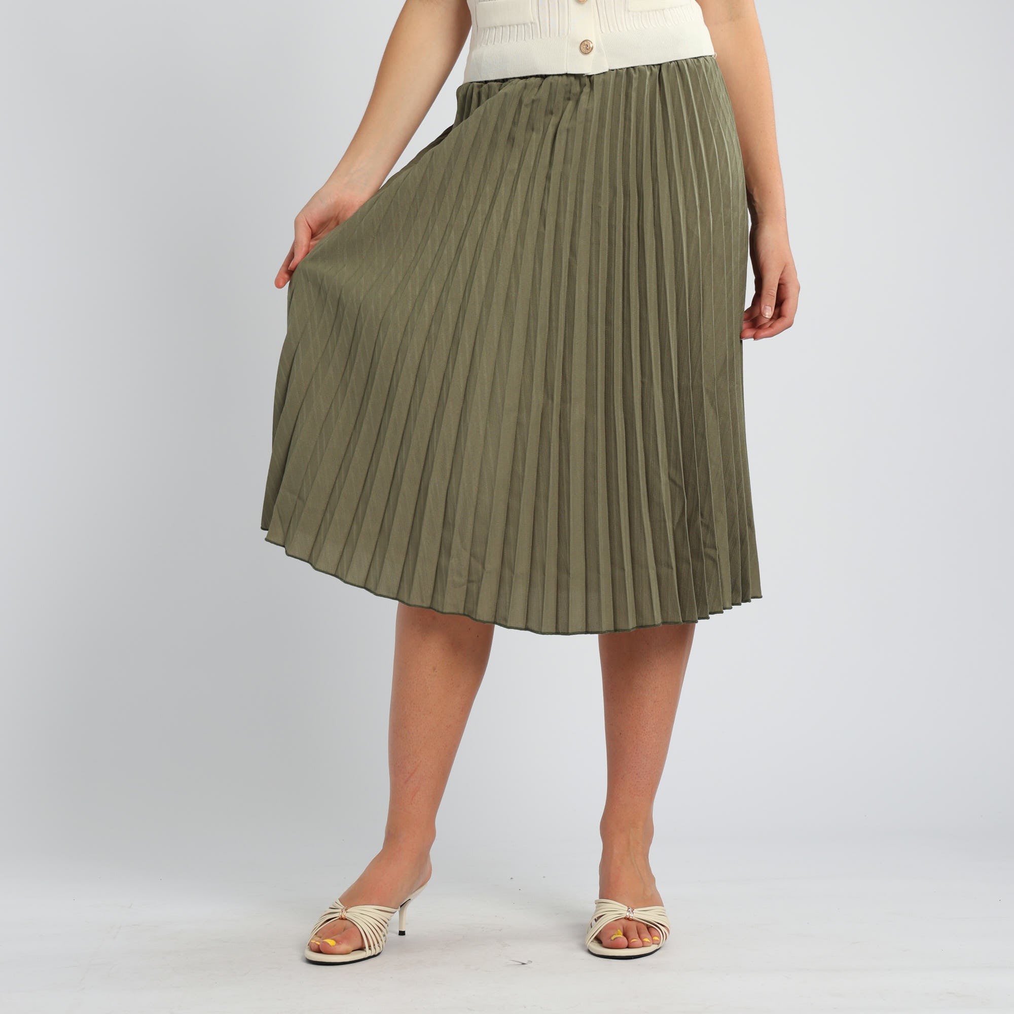 LADIES OLIVE SKIRT