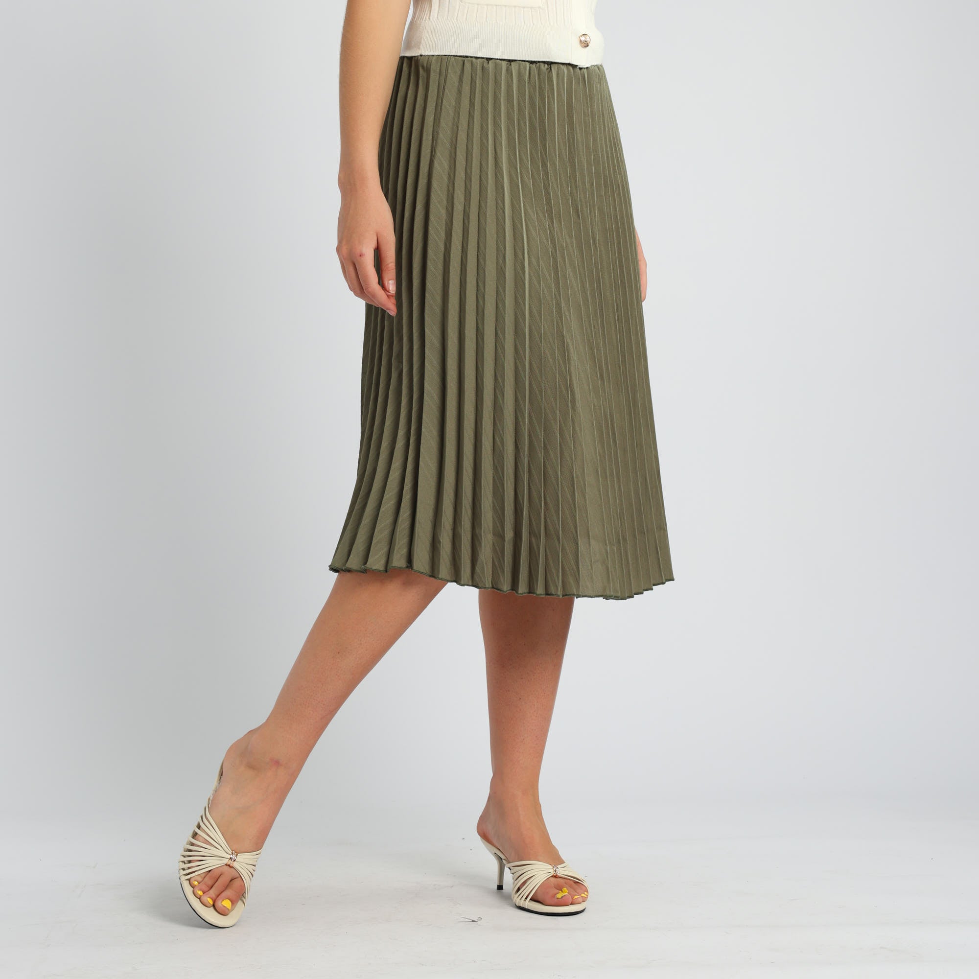LADIES OLIVE SKIRT