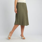 LADIES OLIVE SKIRT