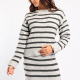 GREY/BLACK LONG SLEEVE POLONECK