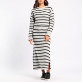 GREY/BLACK LONG SLEEVE POLONECK