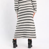 GREY/BLACK KNITTED SKIRT