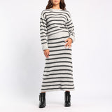 GREY/BLACK LONG SLEEVE POLONECK
