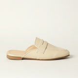 LADIES CIARRA ECRU SLIP ON PENNY LOAFER