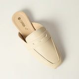 LADIES CIARRA ECRU SLIP ON PENNY LOAFER