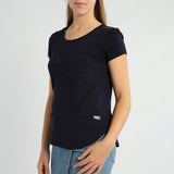 Navy Short Sleeve Top
