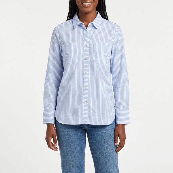 BLUE STRIPE LONG SLEEVE SHIRT – Fashion Fusion BLUE STRIPE LONG SLEEVE SHIRT – Fashion Fusion