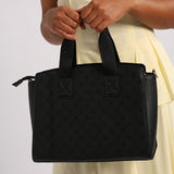 Ciarra Black Large Tote Bag.Aop Details.