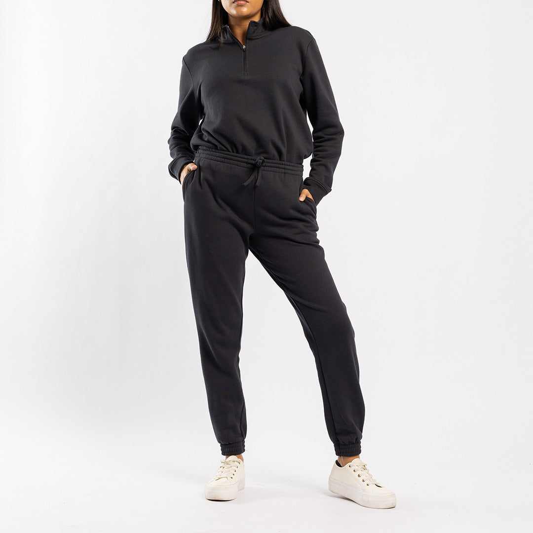 BLACK JOGGER WITH ELASTIC WAISTBAND