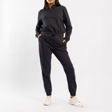 BLACK JOGGER WITH ELASTIC WAISTBAND