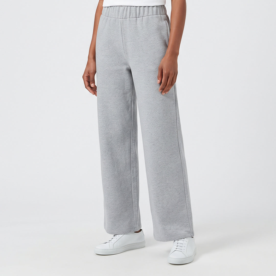 Ladies Grey Wide Leg Pant