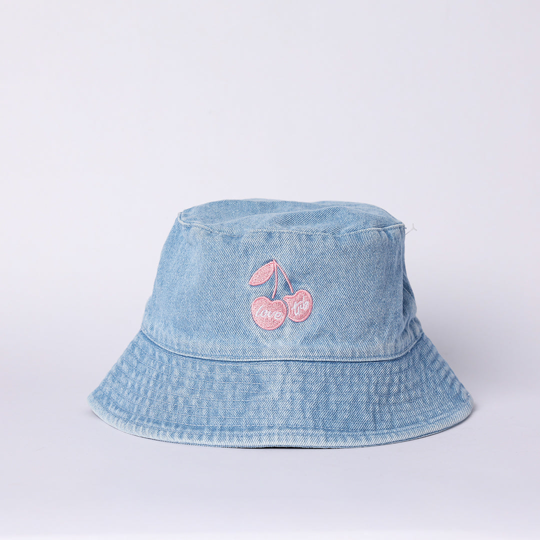 GIRLS TRB BLUE WASHED BUCKET HAT (LOVE TRB)