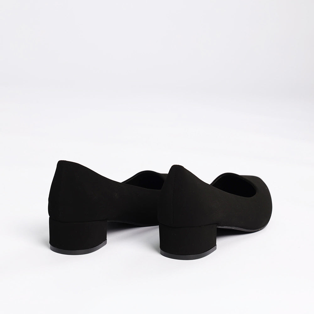 LADIES CIARRA BLACK BLOCK HEEL COURT
