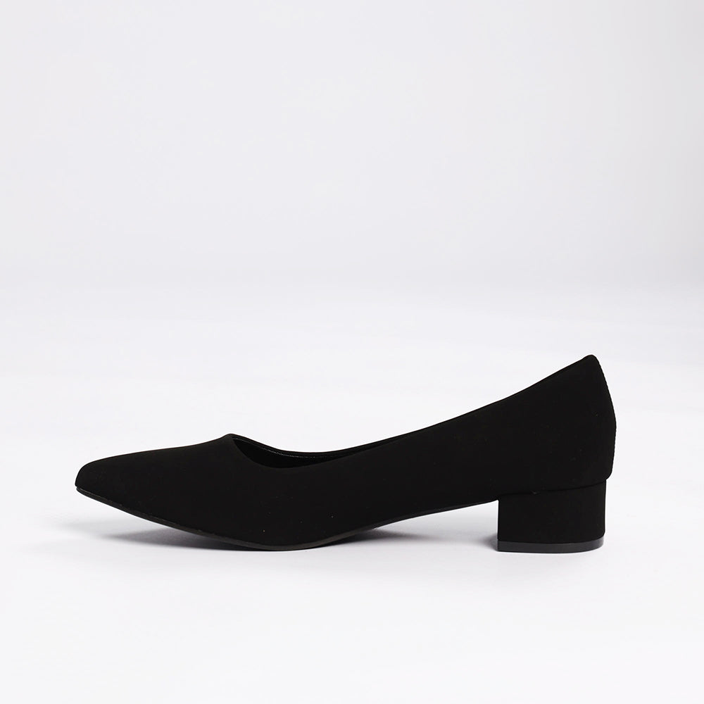 LADIES CIARRA BLACK BLOCK HEEL COURT